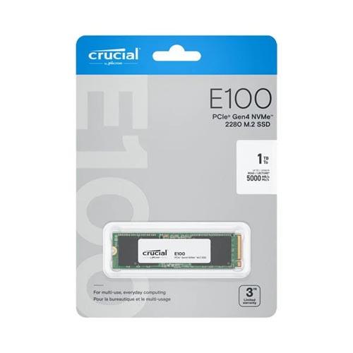 CRUCIAL E100 Gen4 NVMe SSD 1TB avec embalage