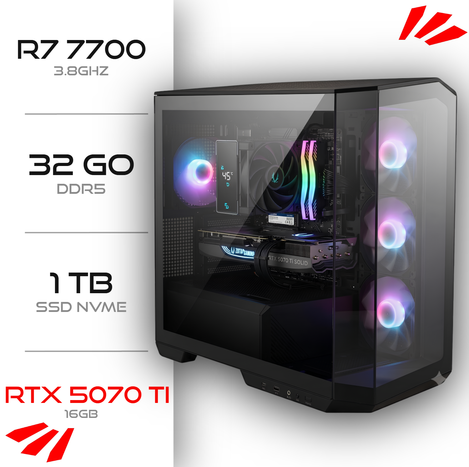 Autres PC GAMER | 7 7700 (3.8 GHz / 5.3 GHz) Tray (Tray) | ZOTAC GAMING ...